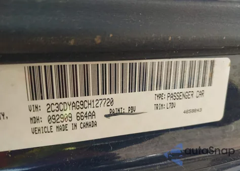 2012 Dodge Challenger Sxt z USA, uszkodzony, nr VIN 2C3CDYAG9CH127720